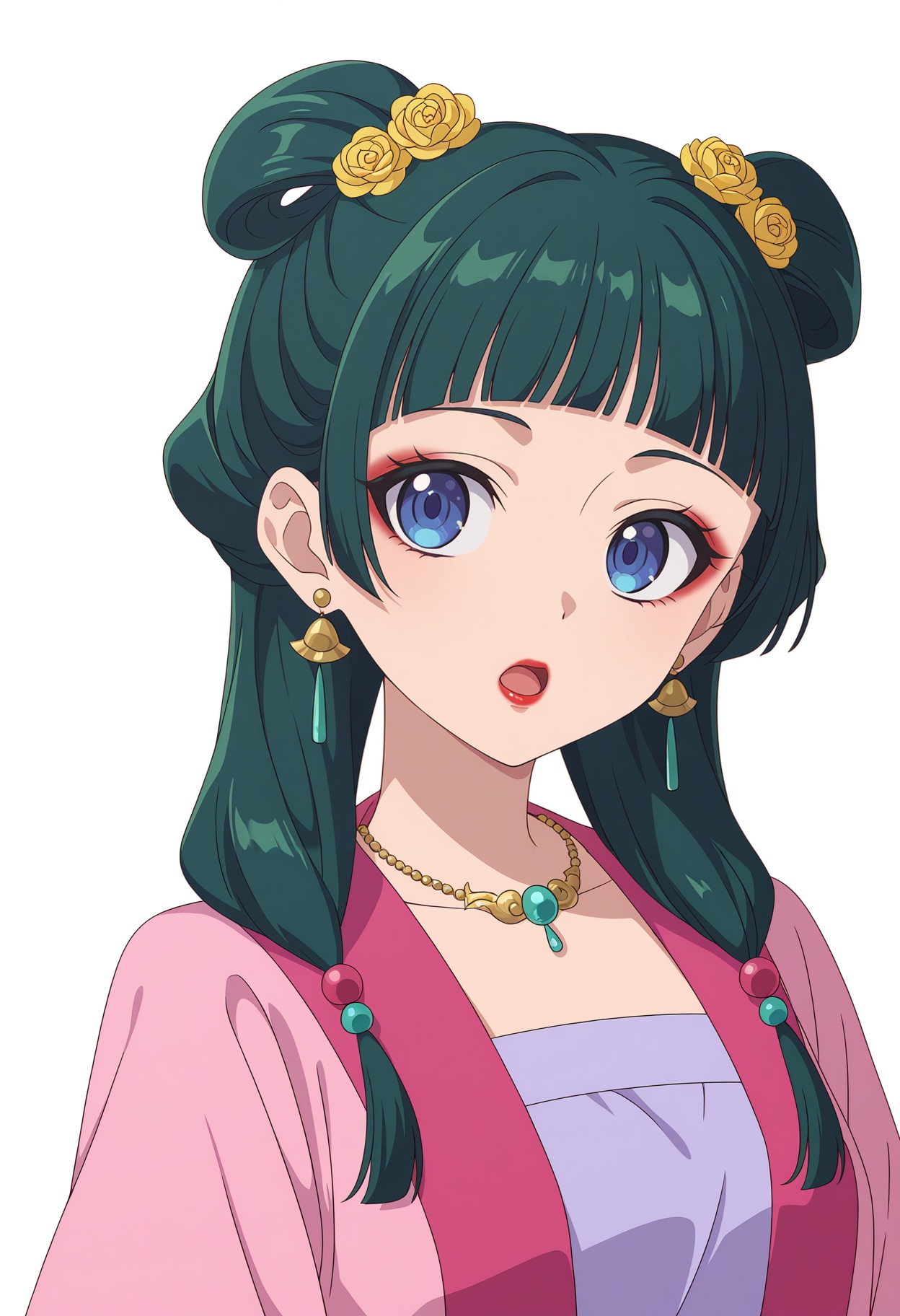 1girl,  green hair,  blunt bangs by wiehhg_37 on Tensor.Art