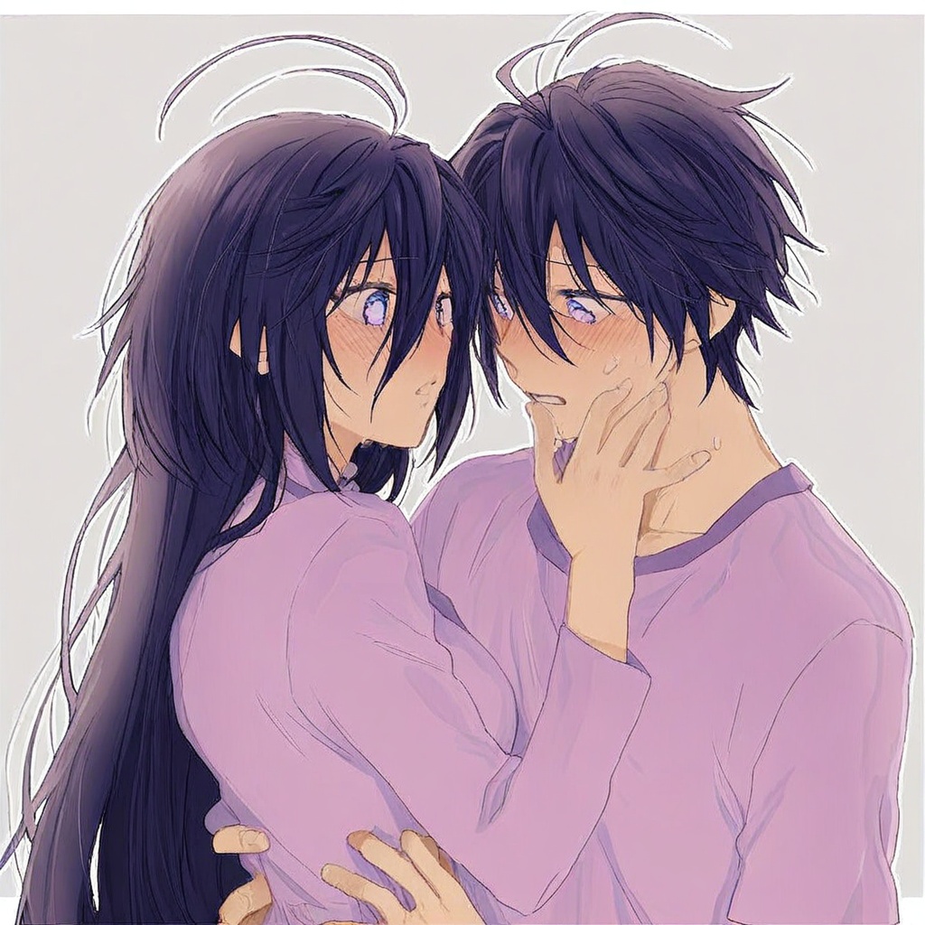 dual persona hetero-genderswap (m couple f) focus,  anime screencap,  masterpiece on Tensor.Art