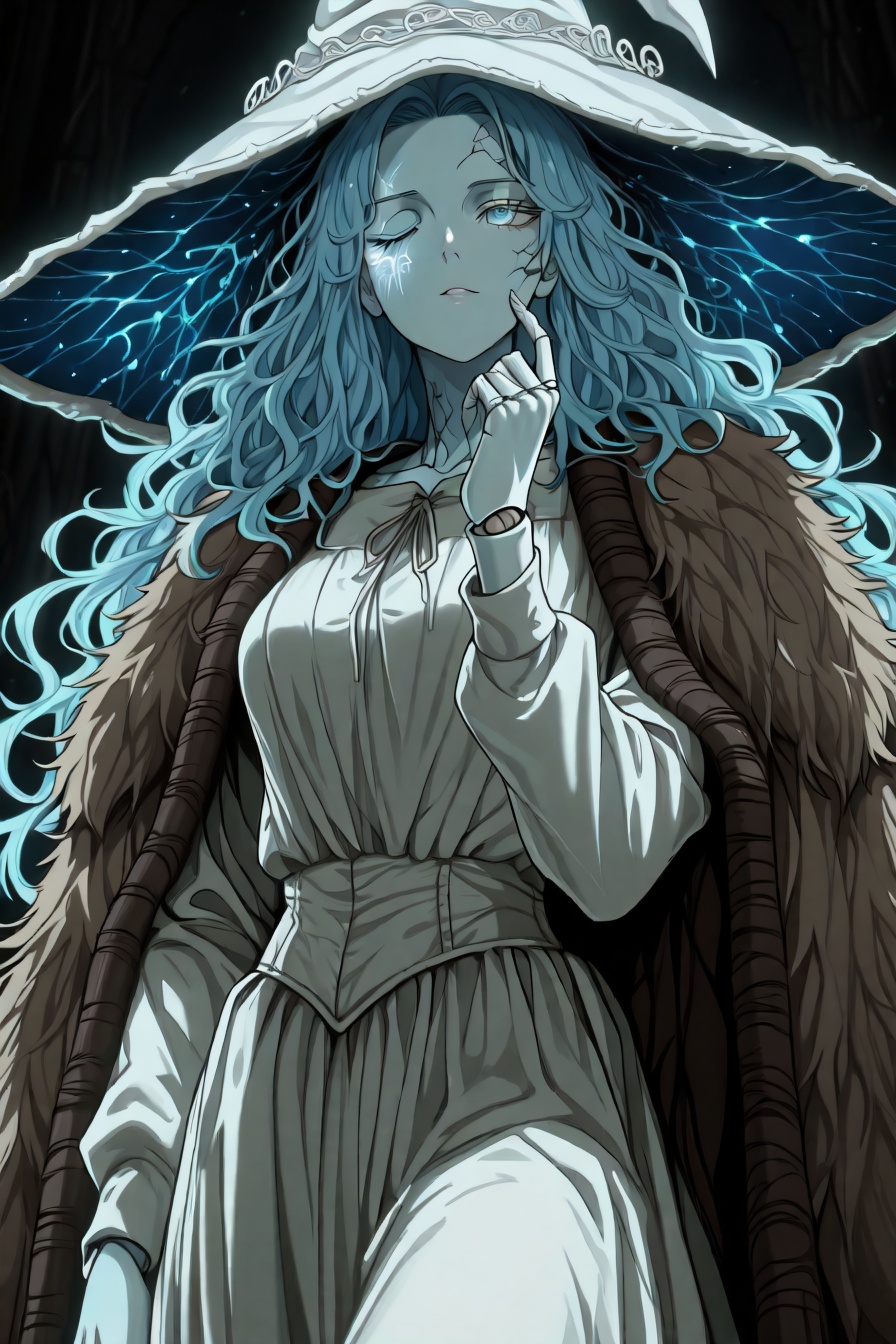 RnnDef,  blue eyes,  one eye closed on Tensor.Art