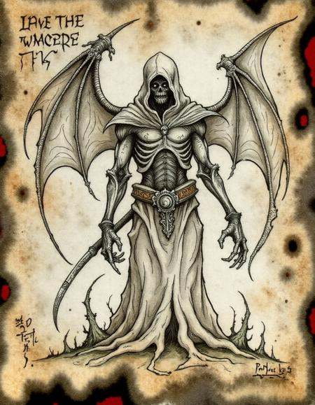 frbddnbk,  A torn sheet outlines the Wraith’s Summoning on Tensor.Art