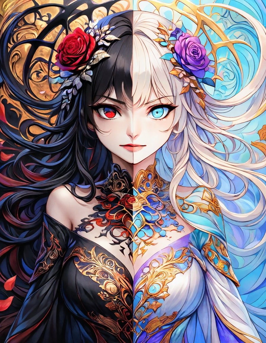1girl,  solo:1.5BREAK golden_angel with golden further wing,  light halo on Tensor.Art