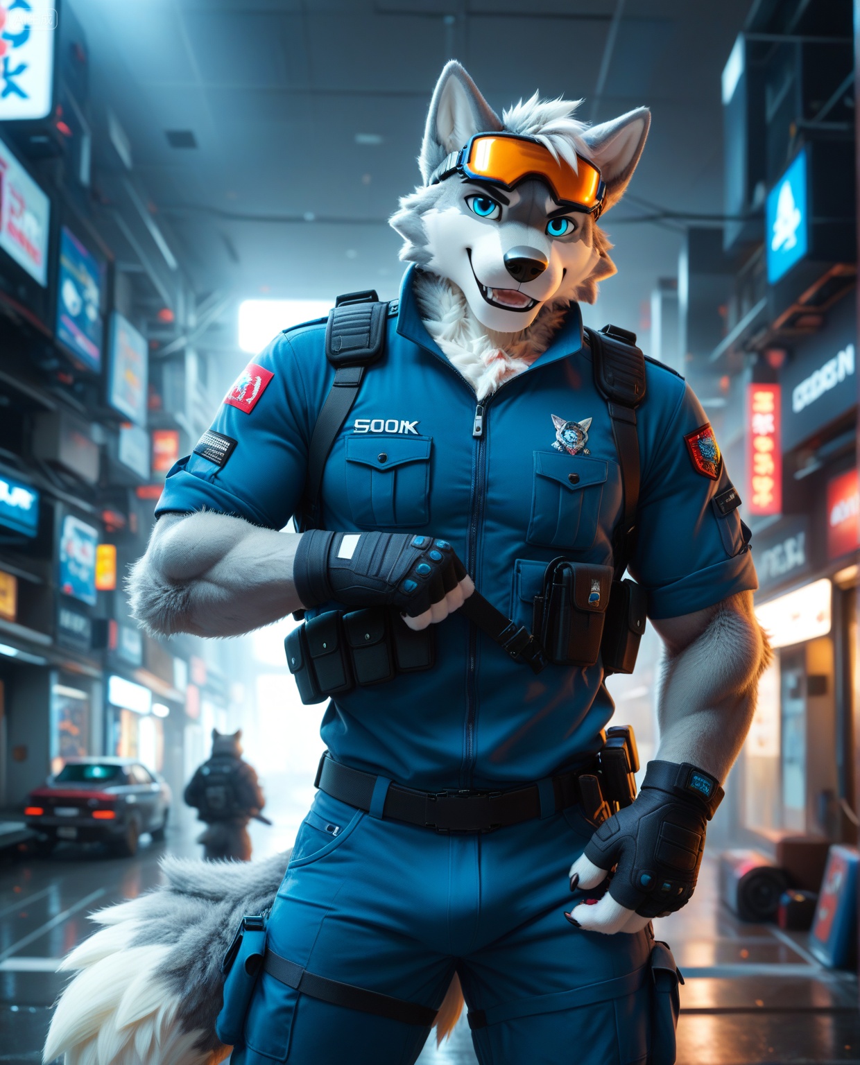 Fursuit,  Anthro Furry intensify,  Fursuit on Tensor.Art