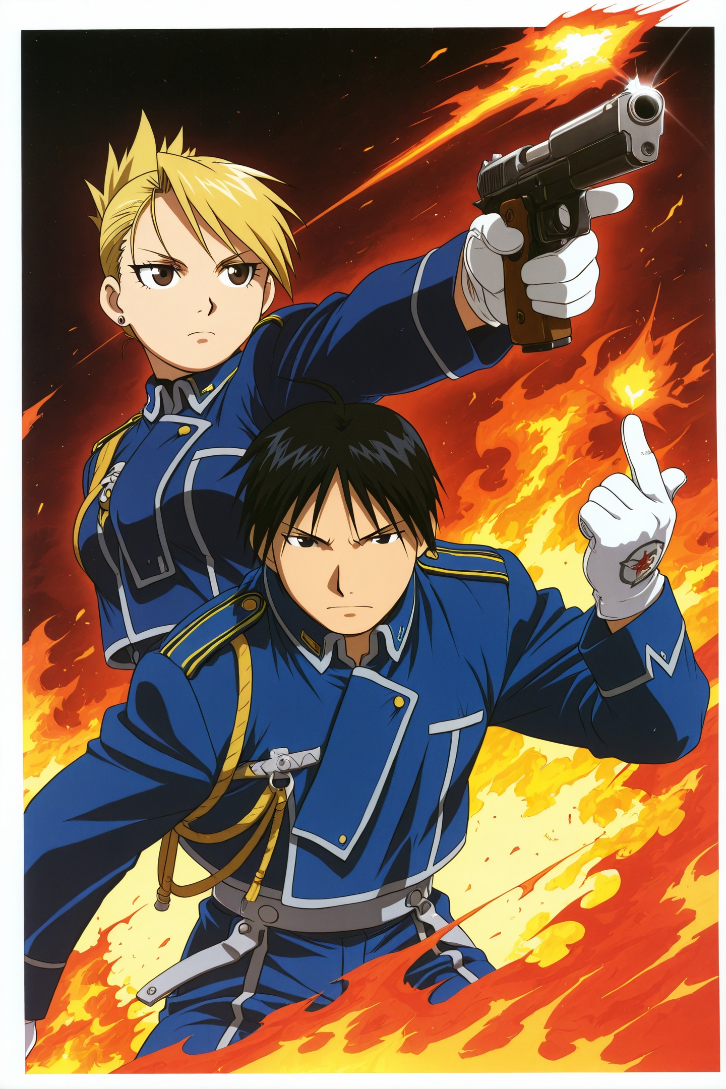 Anime Style,  roy mustang,  amestris military uniform on Tensor.Art
