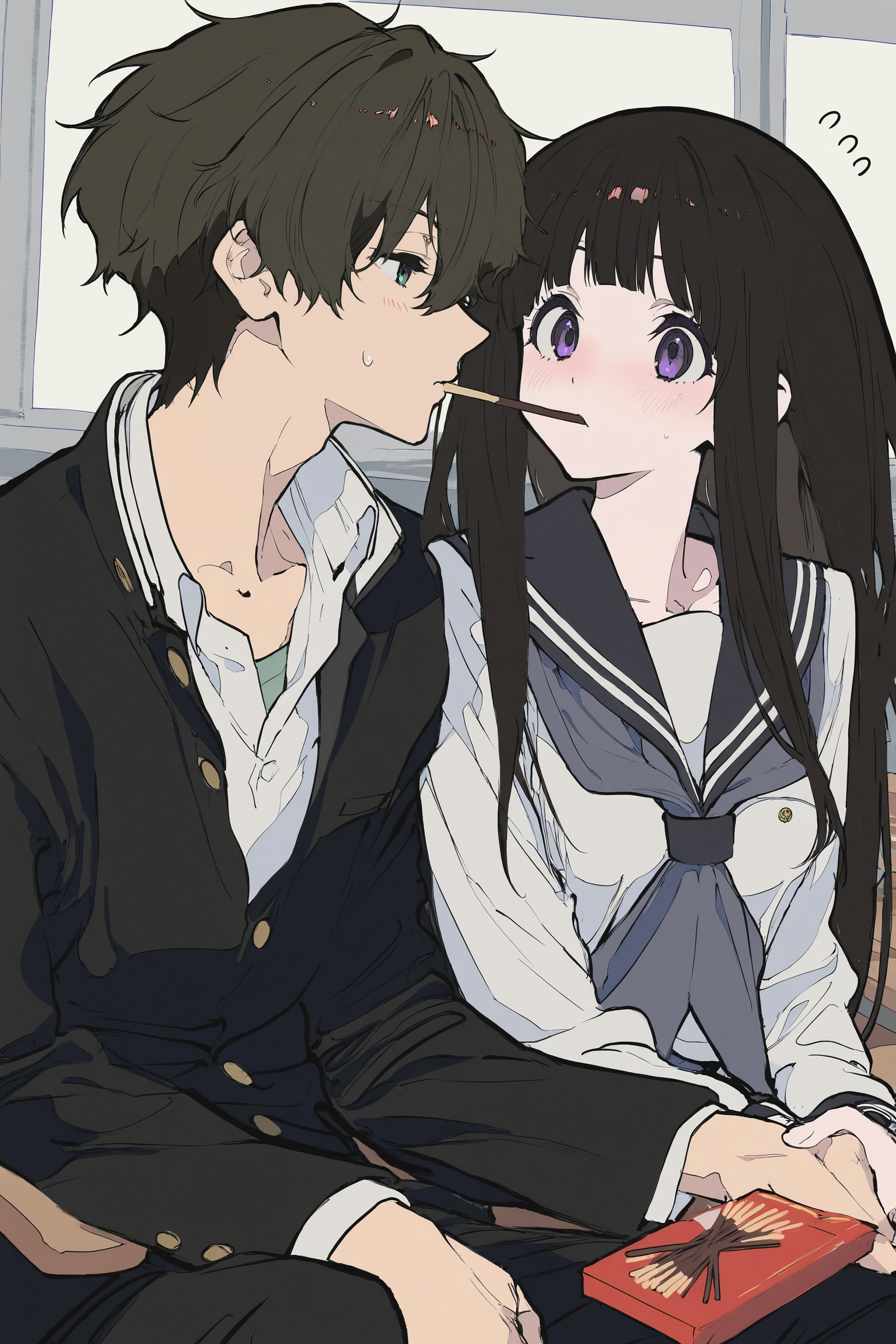 1boy,  1girl,  chitanda eru on Tensor.Art