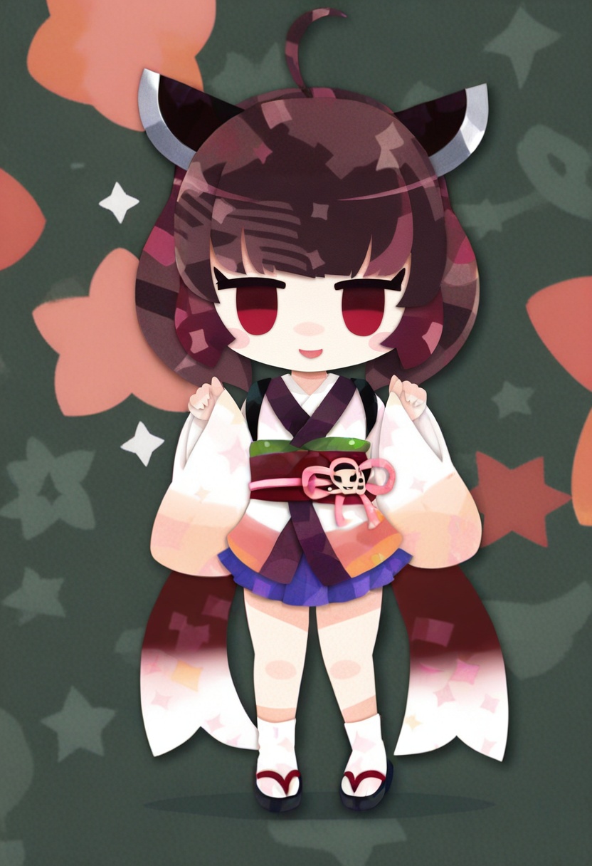 chibi,  1girl,  touhoku kiritan on Tensor.Art