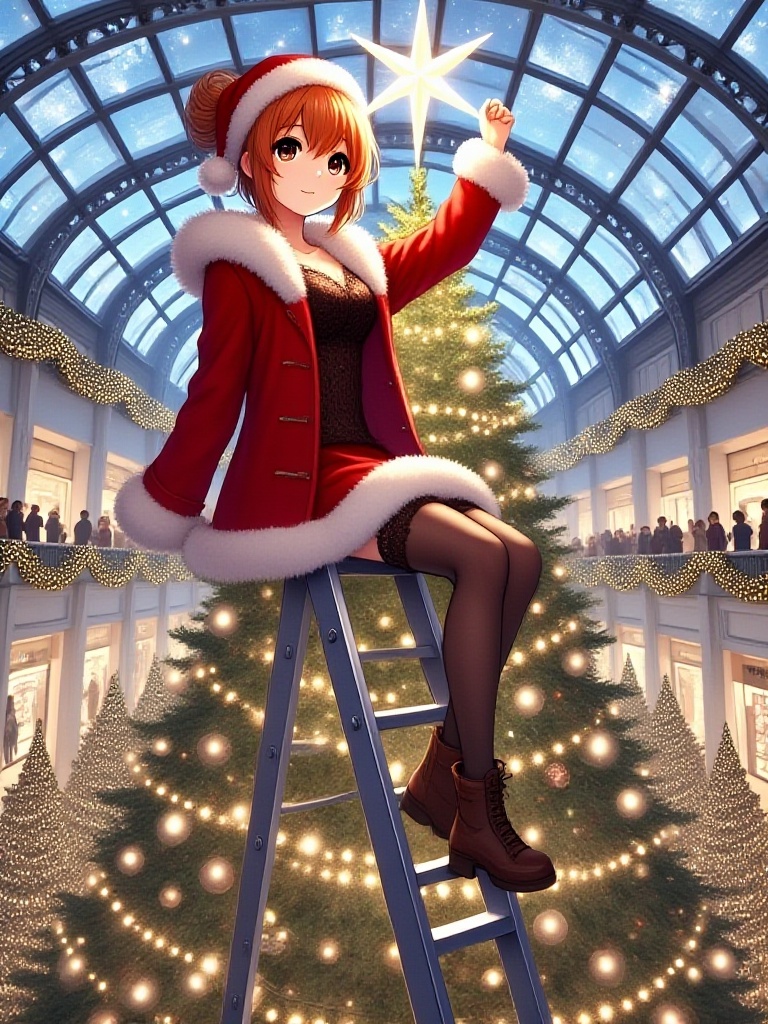 masterpiece,  best quality,  christmas tree with festive lights on Tensor.Art