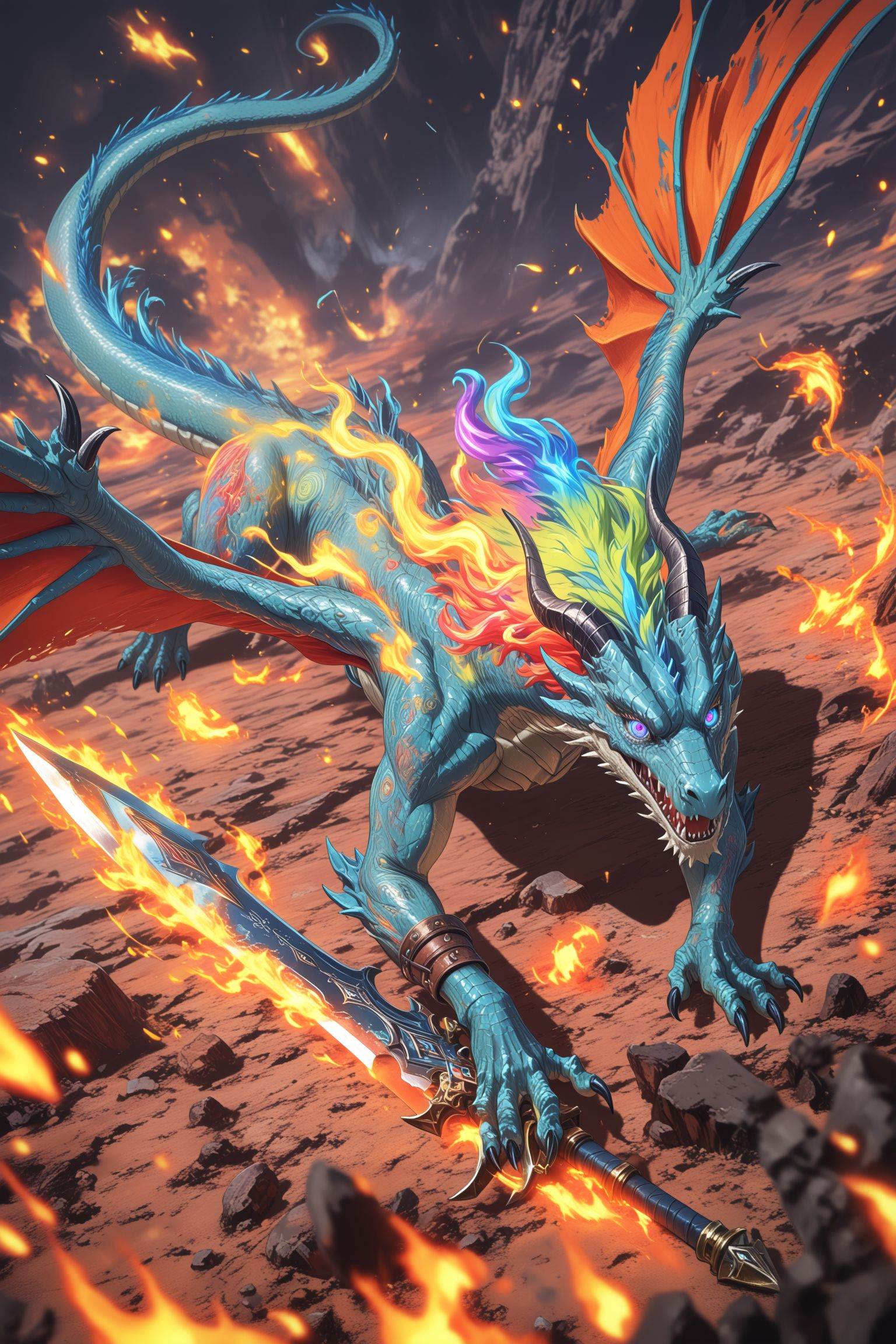 dragon,  no humans,  western dragon on Tensor.Art