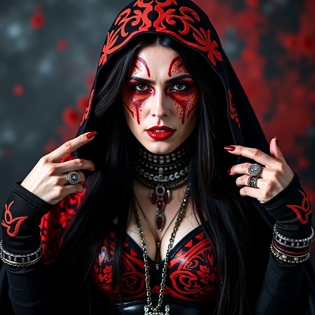 shrdl,  cinematic,  a metal rock singer on Tensor.Art