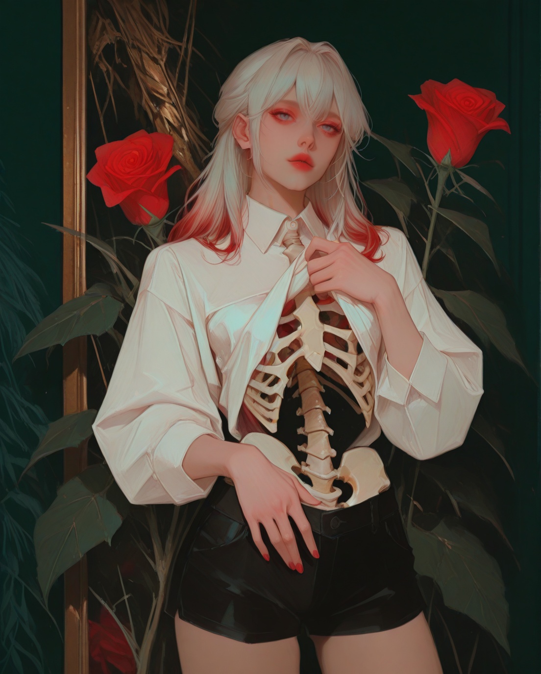 looking at viewer,  detailed background,  closed mouth on Tensor.Art