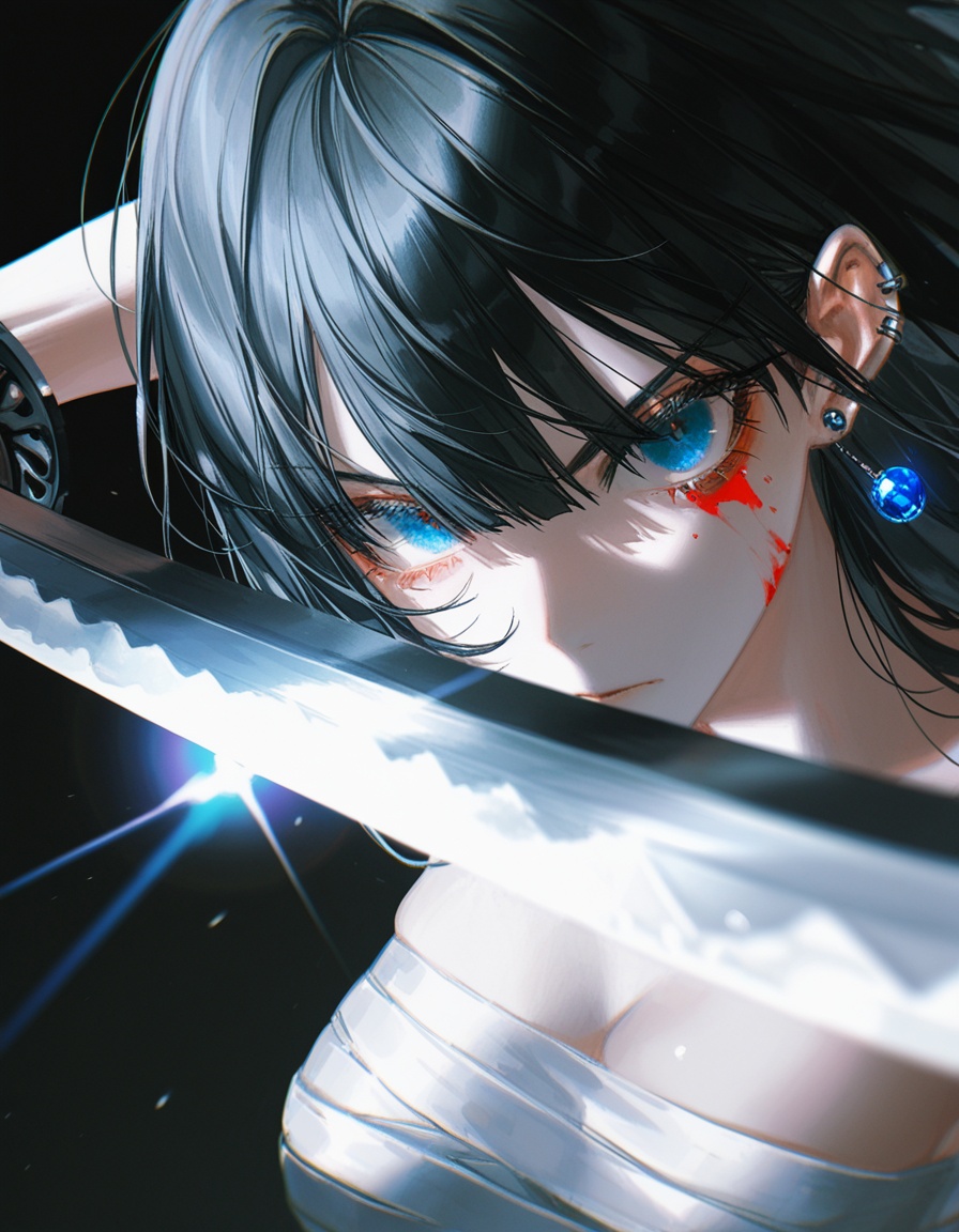 dynamic_pose,  depth of field,  lens flare on Tensor.Art