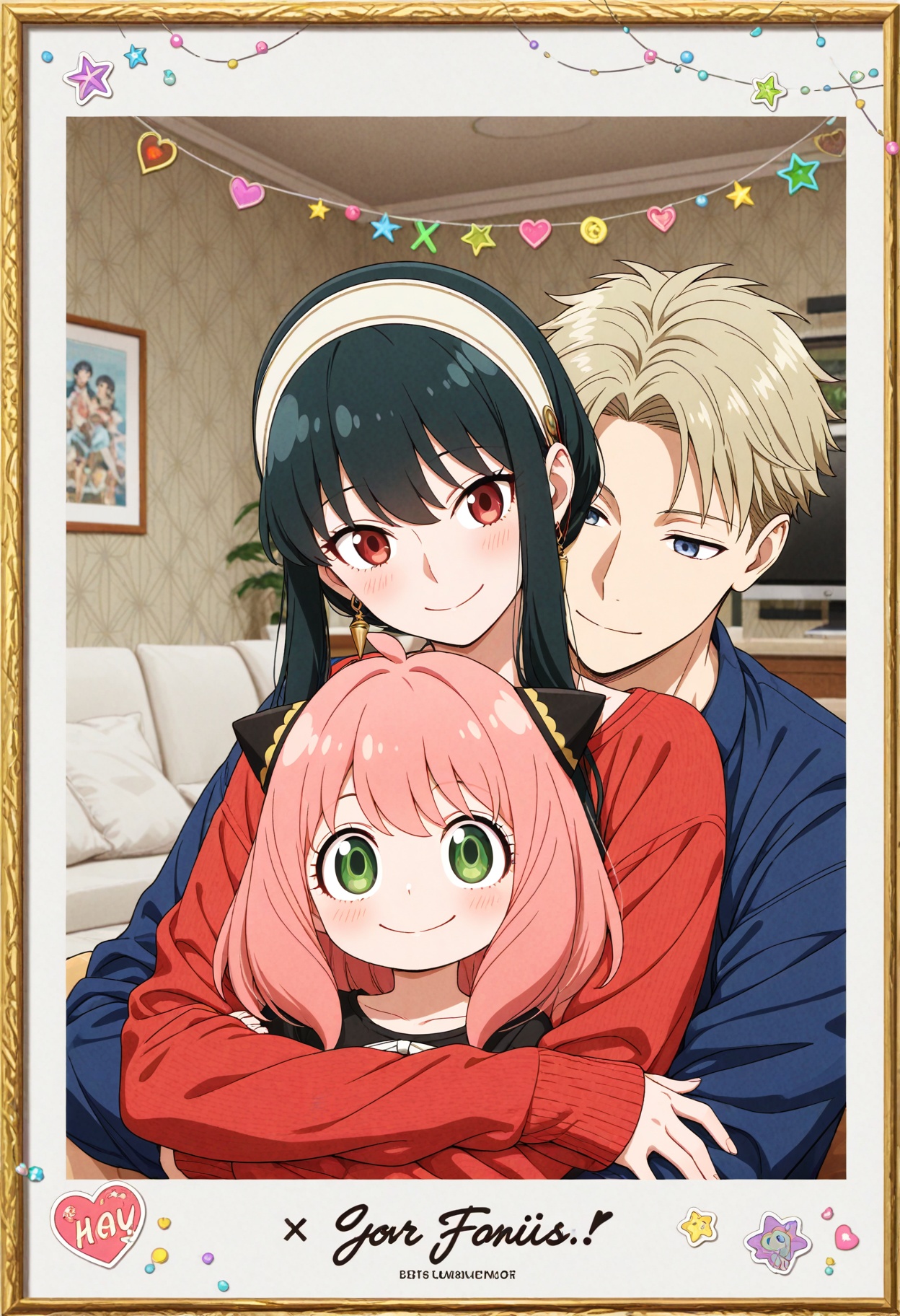 2girls and 1boy,  family photo,  1girl on Tensor.Art