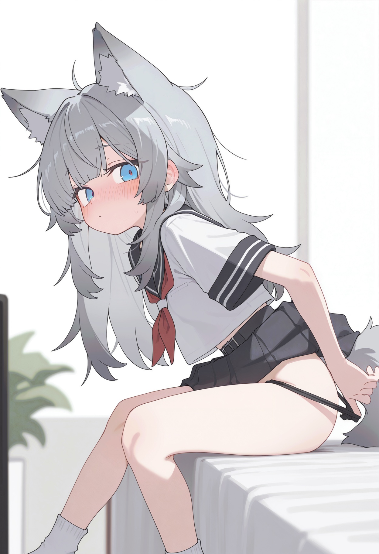 1girl,  solo,  wolf girl on Tensor.Art