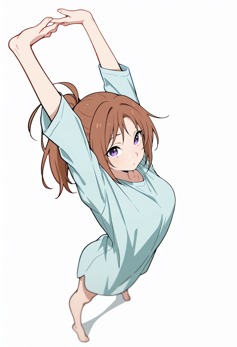 Smooth_Quality nsatsuki,  brown hair,  ponytail on Tensor.Art