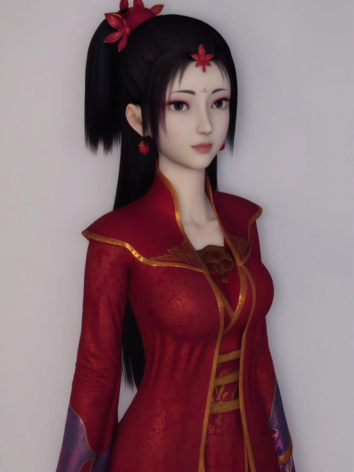 score_9,  hair ornament,  black hair on Tensor.Art