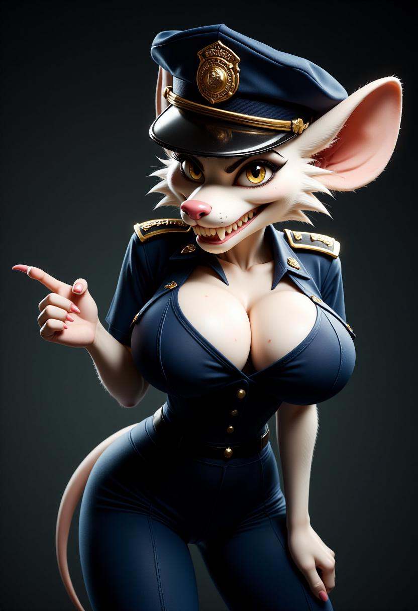The image is a highly detailed,  CGI-rendered hyper-realistic artwork featuring a slender,  mean looking humanoid anthropo...