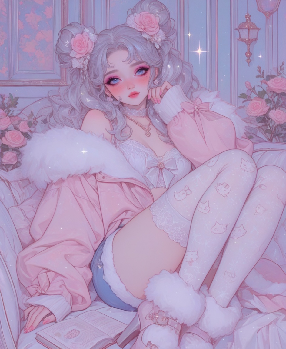 sparkles,  soft pastel colors,  gradient shading on Tensor.Art
