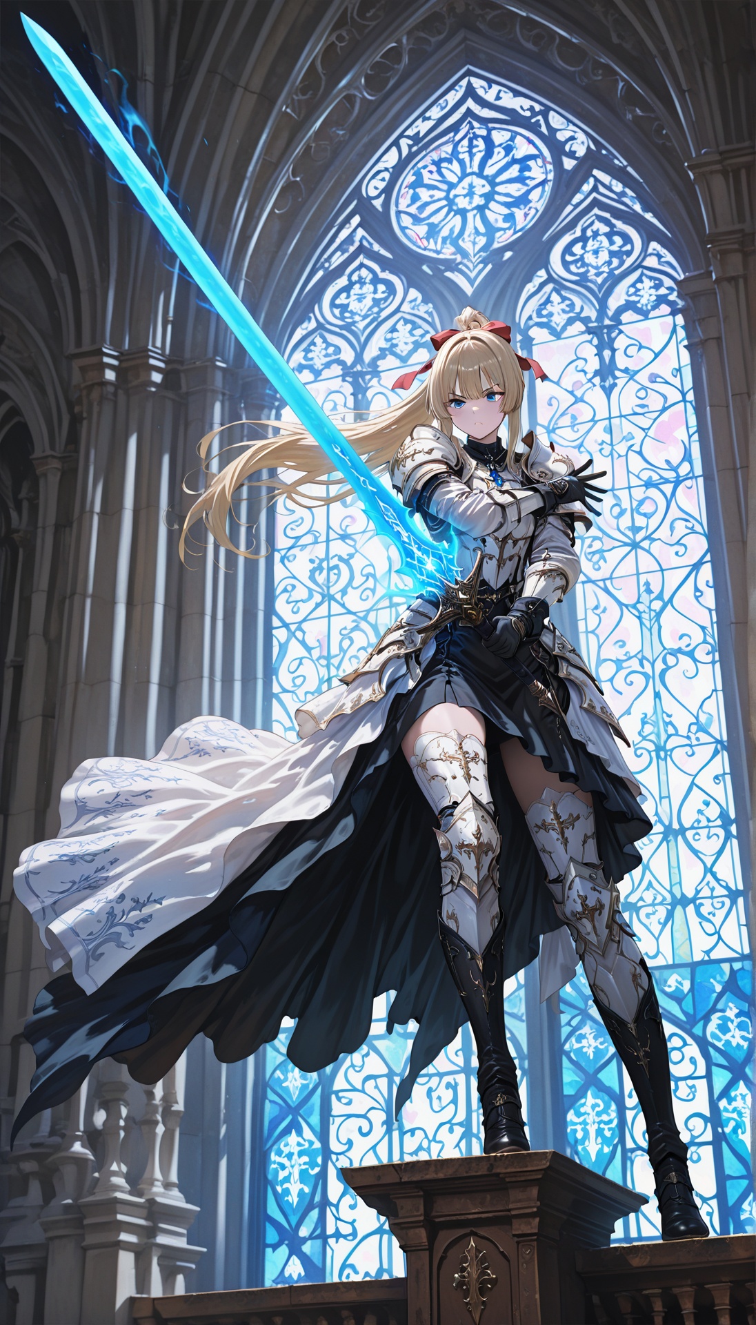 1girl,  white armor,  fantasy armor on Tensor.Art