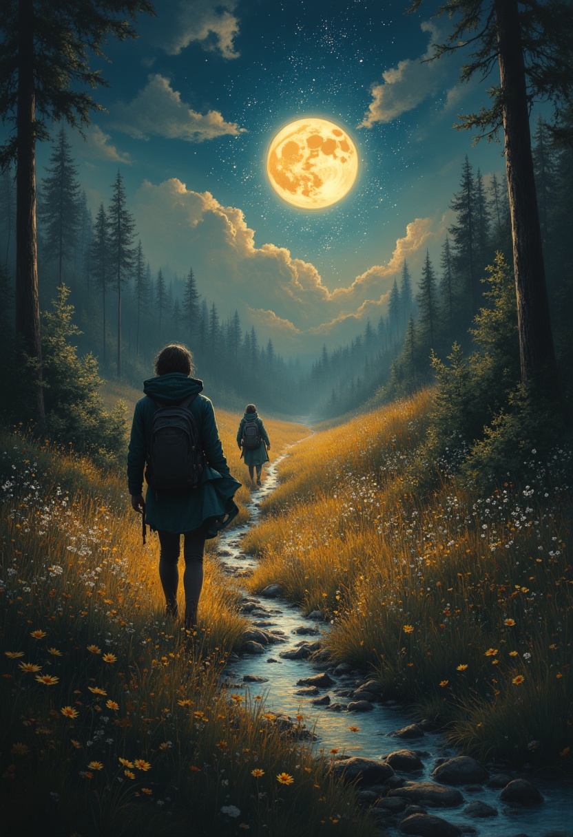 painted. Create a fantasy image that combines the style of oil painting and digital painting in a unique art on Tensor.Art