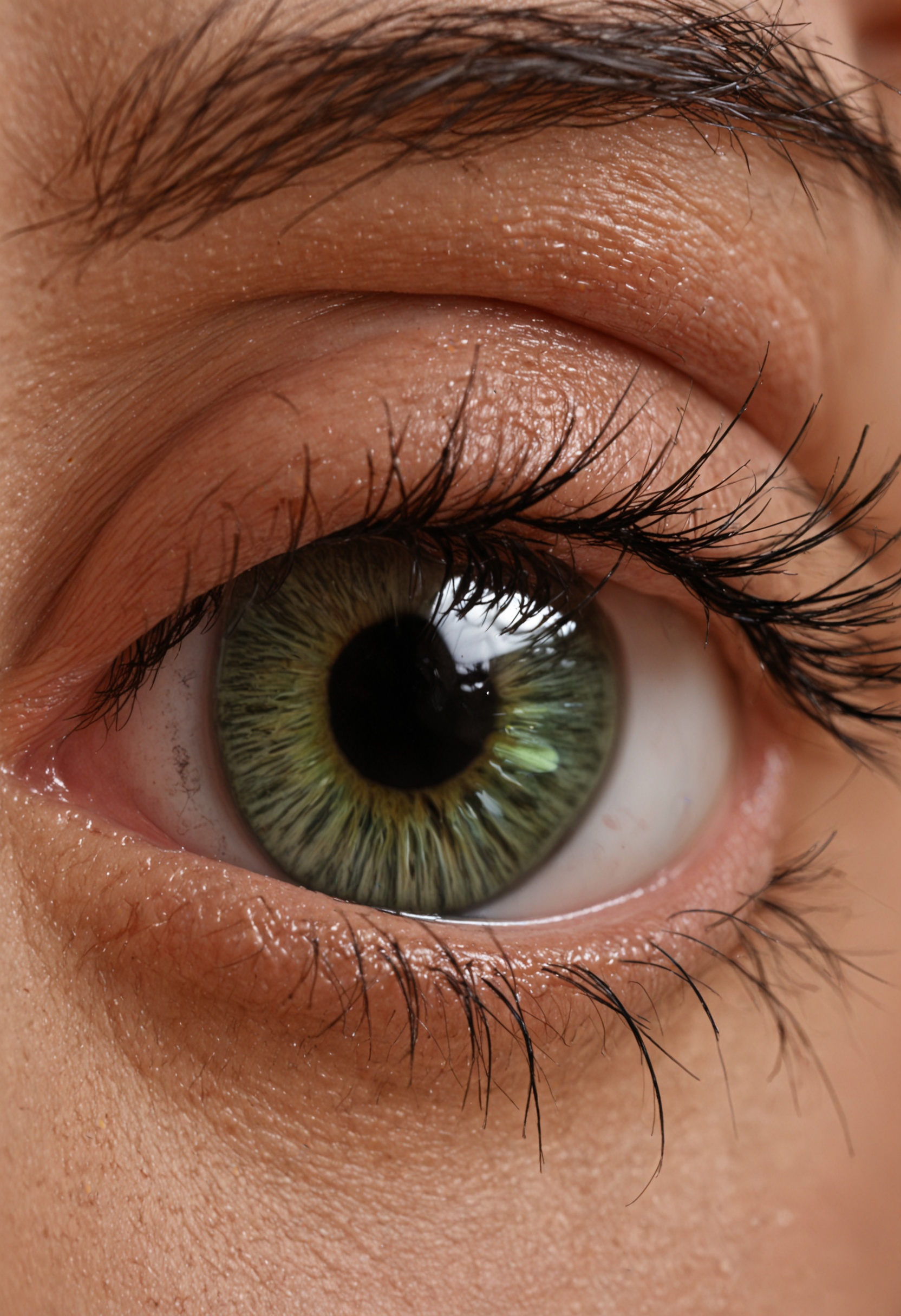 An extreme close-up of a woman's green eye on Tensor.Art