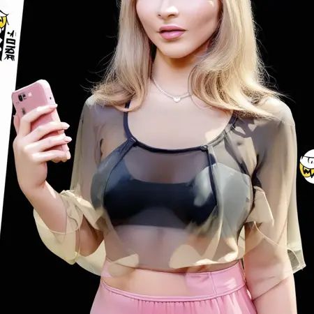 see-through,  pink skirt,  1girl on Tensor.Art
