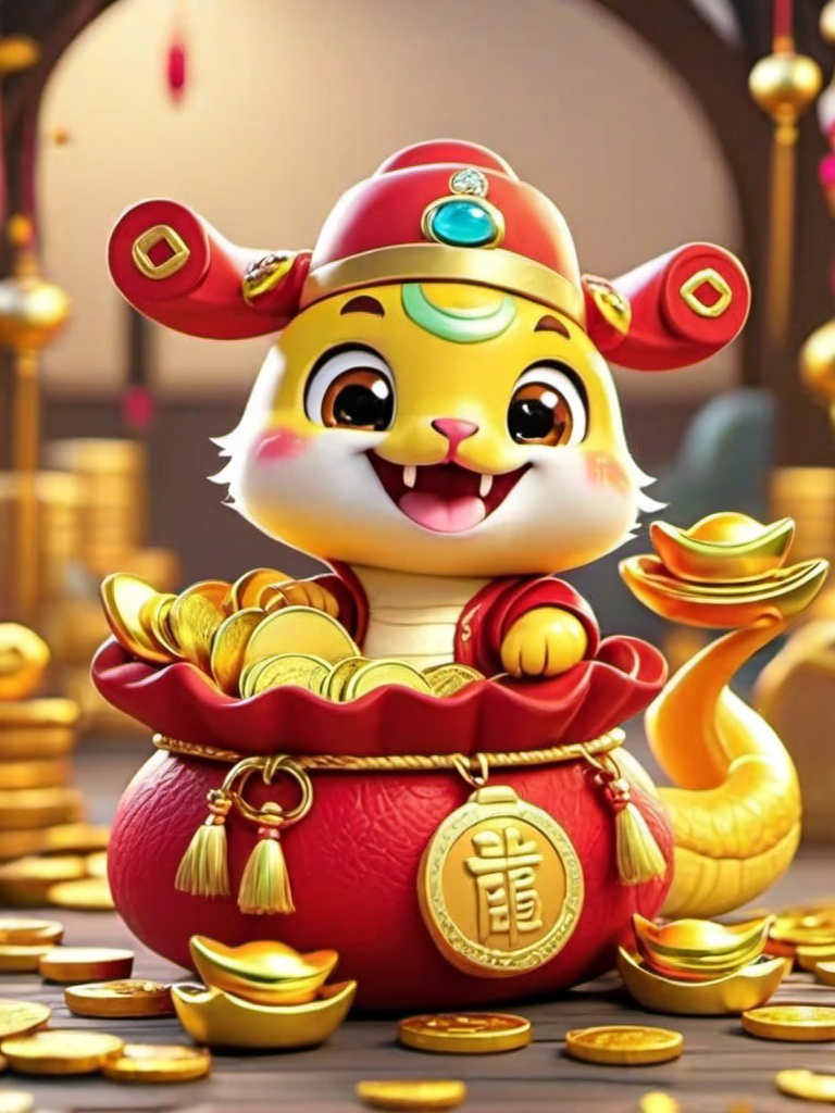shenian, coin, fangs, hat, gold, solo, open mouth, blush, brown eyes, smile, furry, :3, sitting, jewelry,<lora:shenian:0.8>,, masterpiece, best quality,