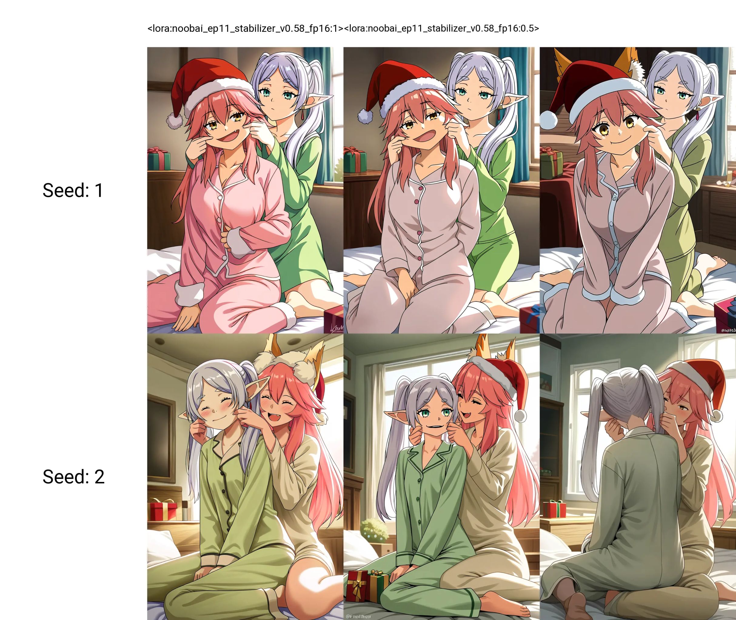 2girls,  frieren,  white hair on Tensor.Art