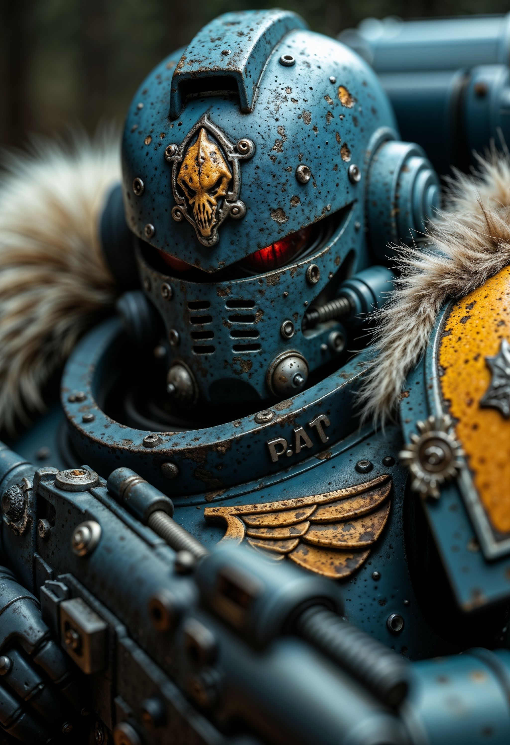 cinematic film still,  close up,  SpaceW40K holding a rifle on Tensor.Art