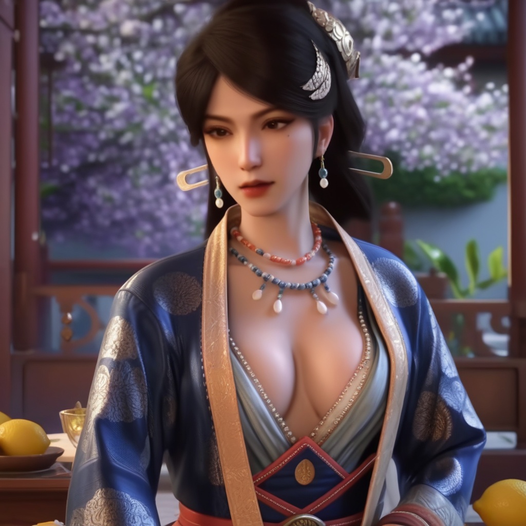 <lora:839-DA-XL-少年白马醉春风-温珞玉:0.8>, (,1girl, ,best quality, ),,  ,ultra realistic 8k cg, ,masterpiece, (( , )),,  fiction,mole, ,      , lemon blossoms,  (cleavage),,  (), ,,,