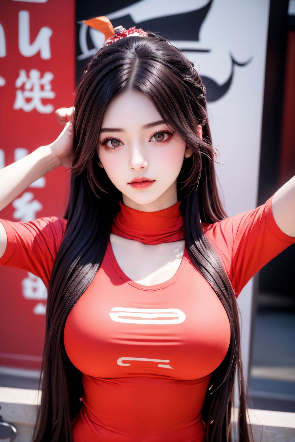 girl,  solo,  long hair on Tensor.Art