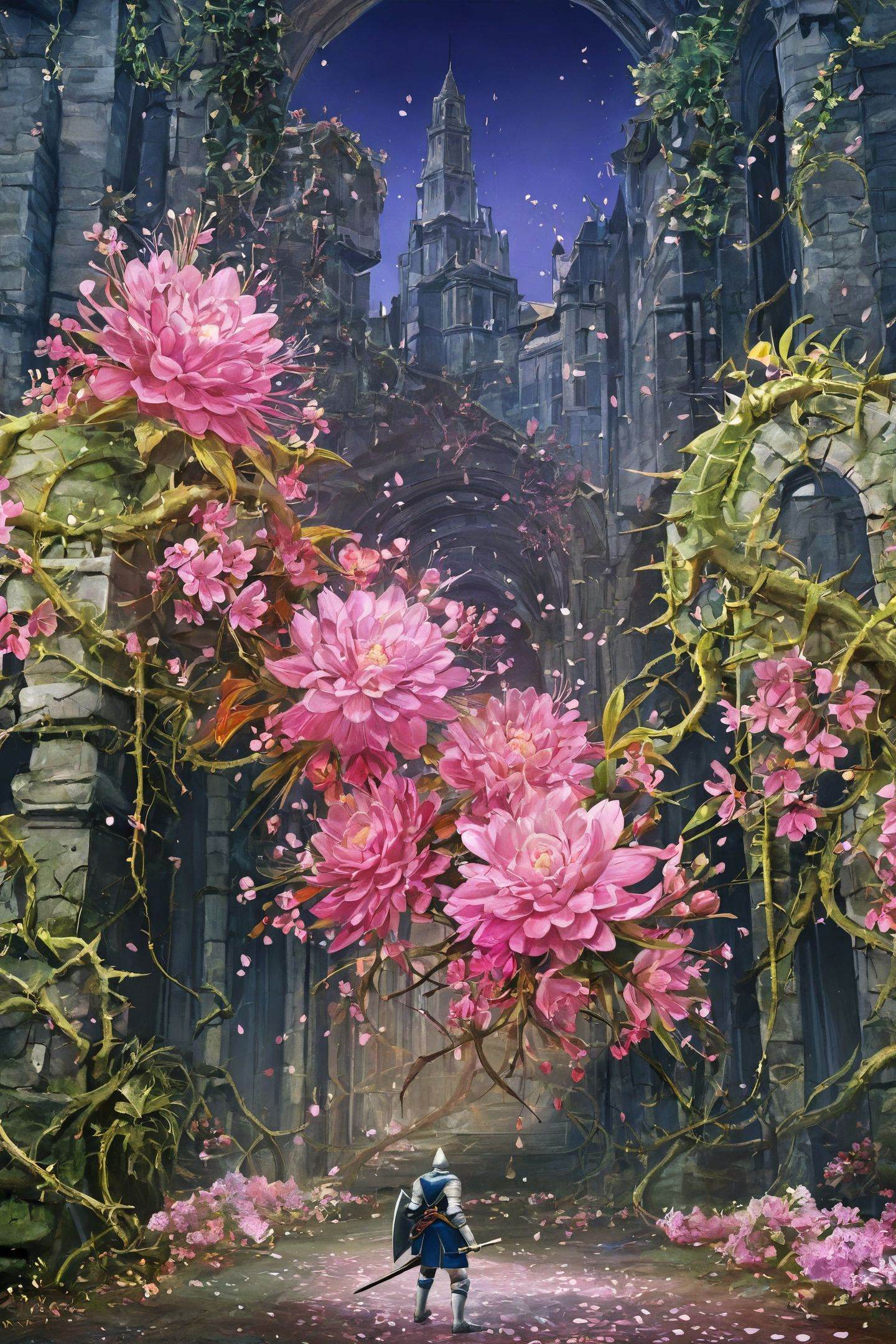 flower,  weapon,  pink flower on Tensor.Art