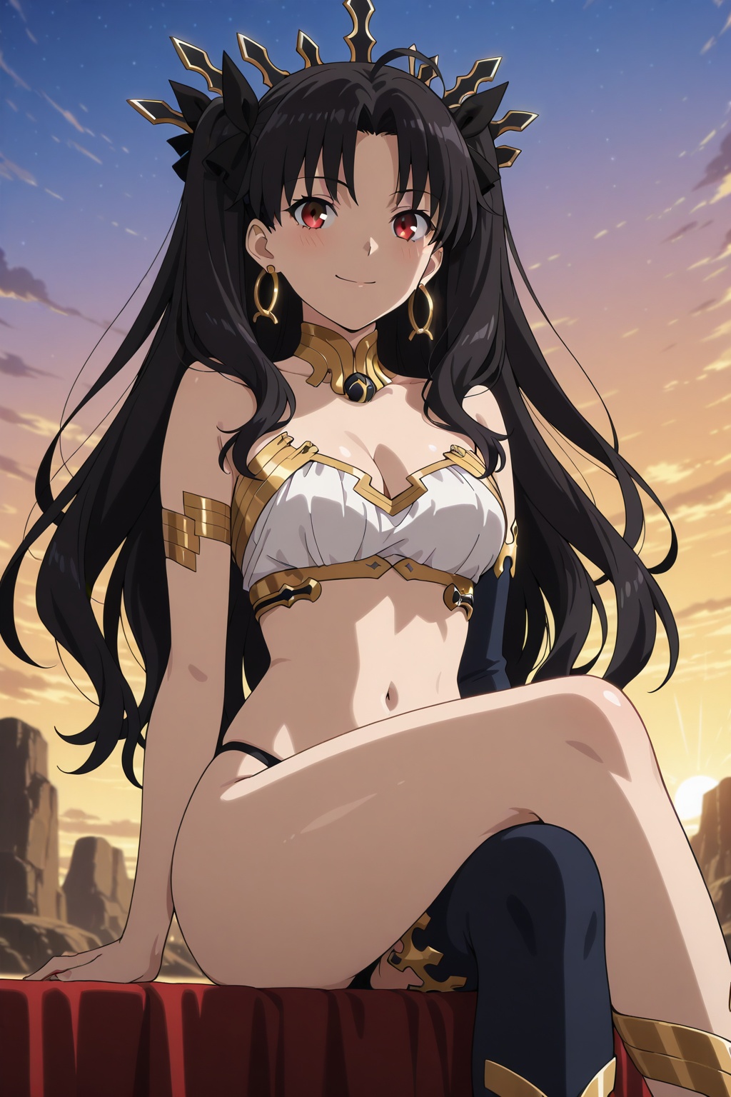 1girl,  ishtar_(fate),  single_thighhigh on Tensor.Art