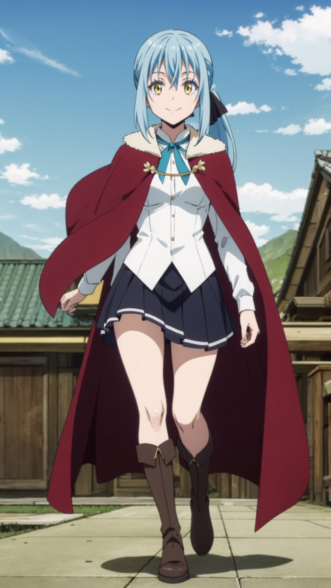 rimuru tempest,  smile,  blue hair on Tensor.Art