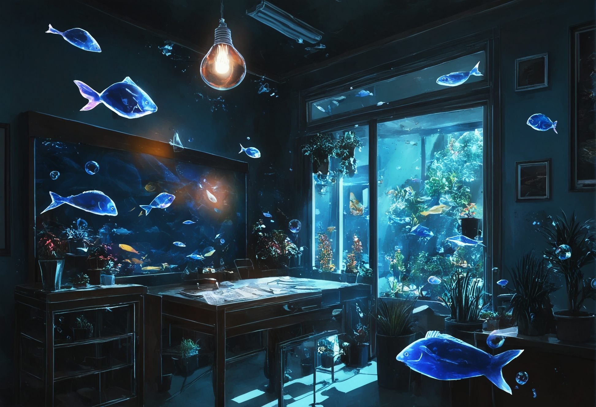 no humans,  scenery,  fish on Tensor.Art