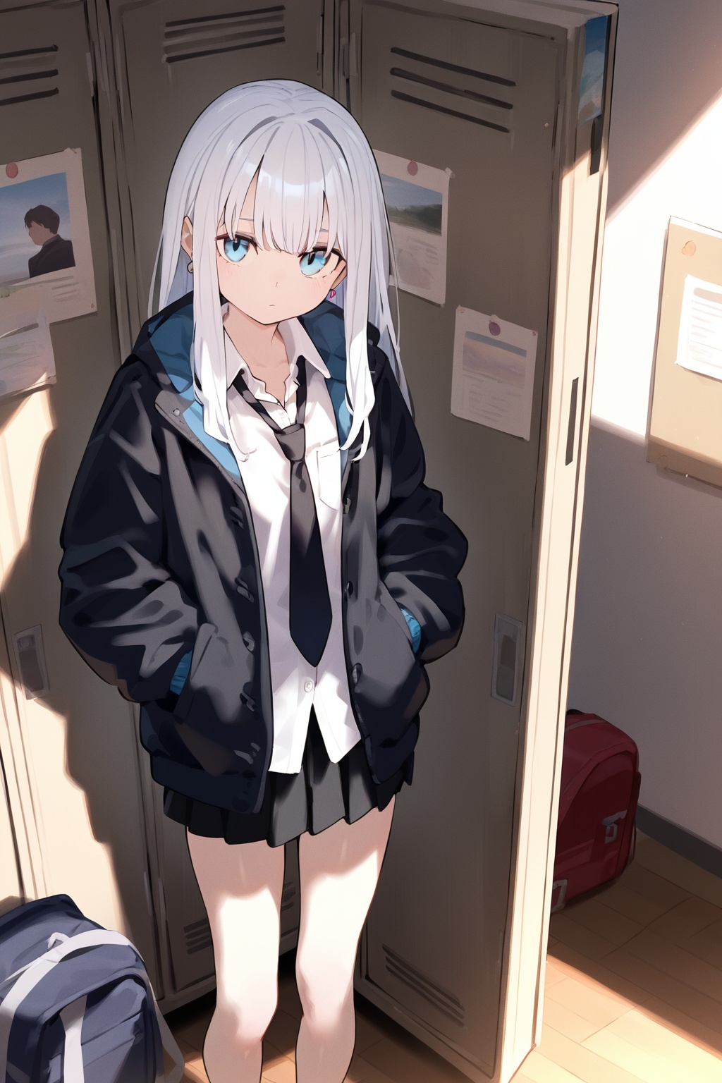 1girl,  locker,  solo on Tensor.Art