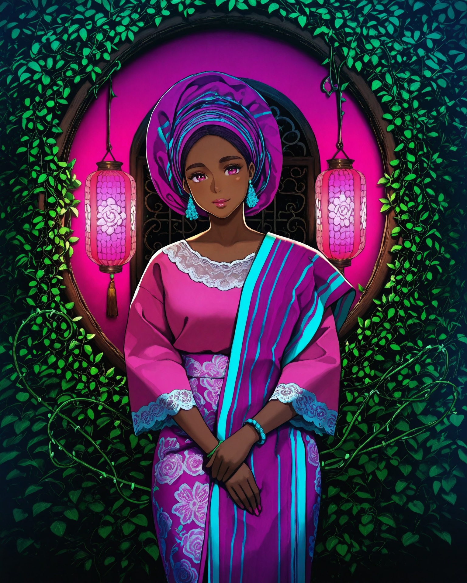 1girl,  asooke,  asooke headdress on Tensor.Art