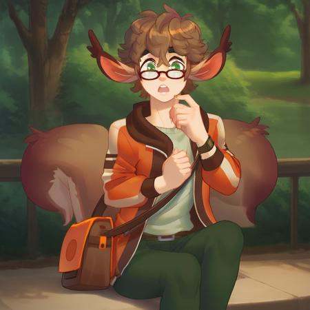 expressive eyes,  perfect face,  red glasses on Tensor.Art