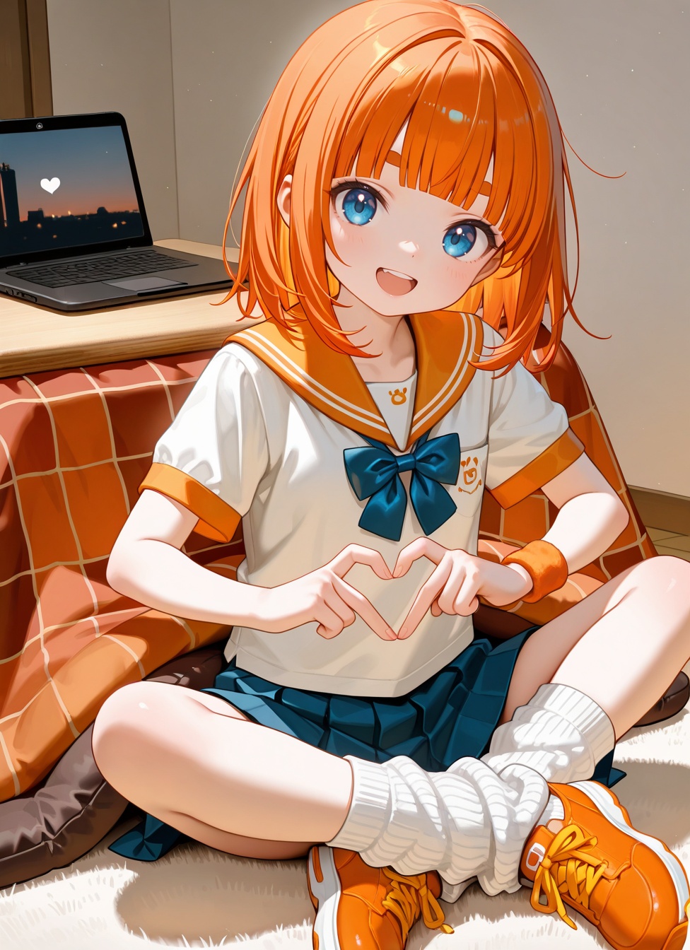 1girl,  solo,  orange hair on Tensor.Art