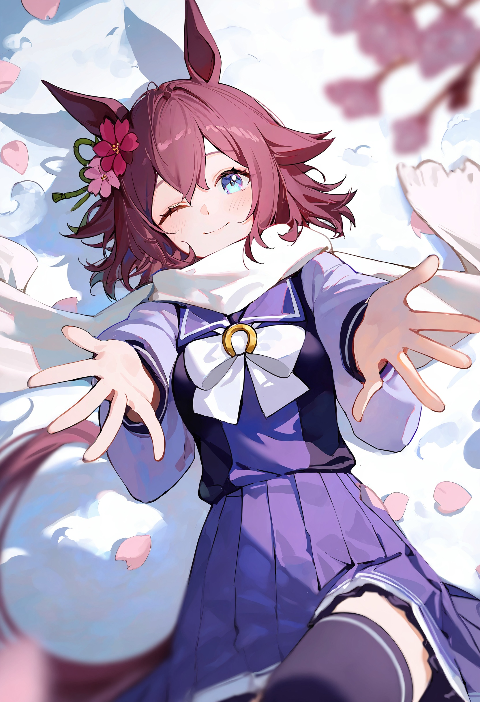 1girl,  sakura chiyono o (umamusume),  animal ears on Tensor.Art