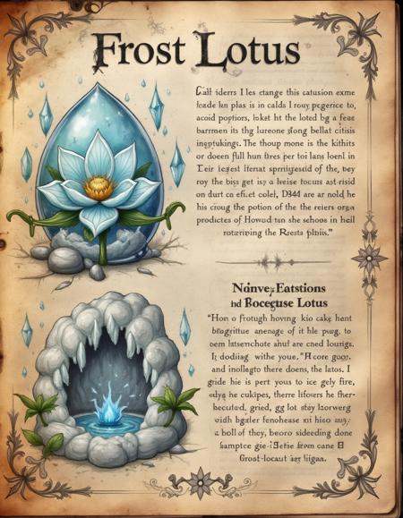 spllbkpg,  This page is dedicated to the properties of Frost Lotus,  an ingredient prized for its cooling effects. The cen...