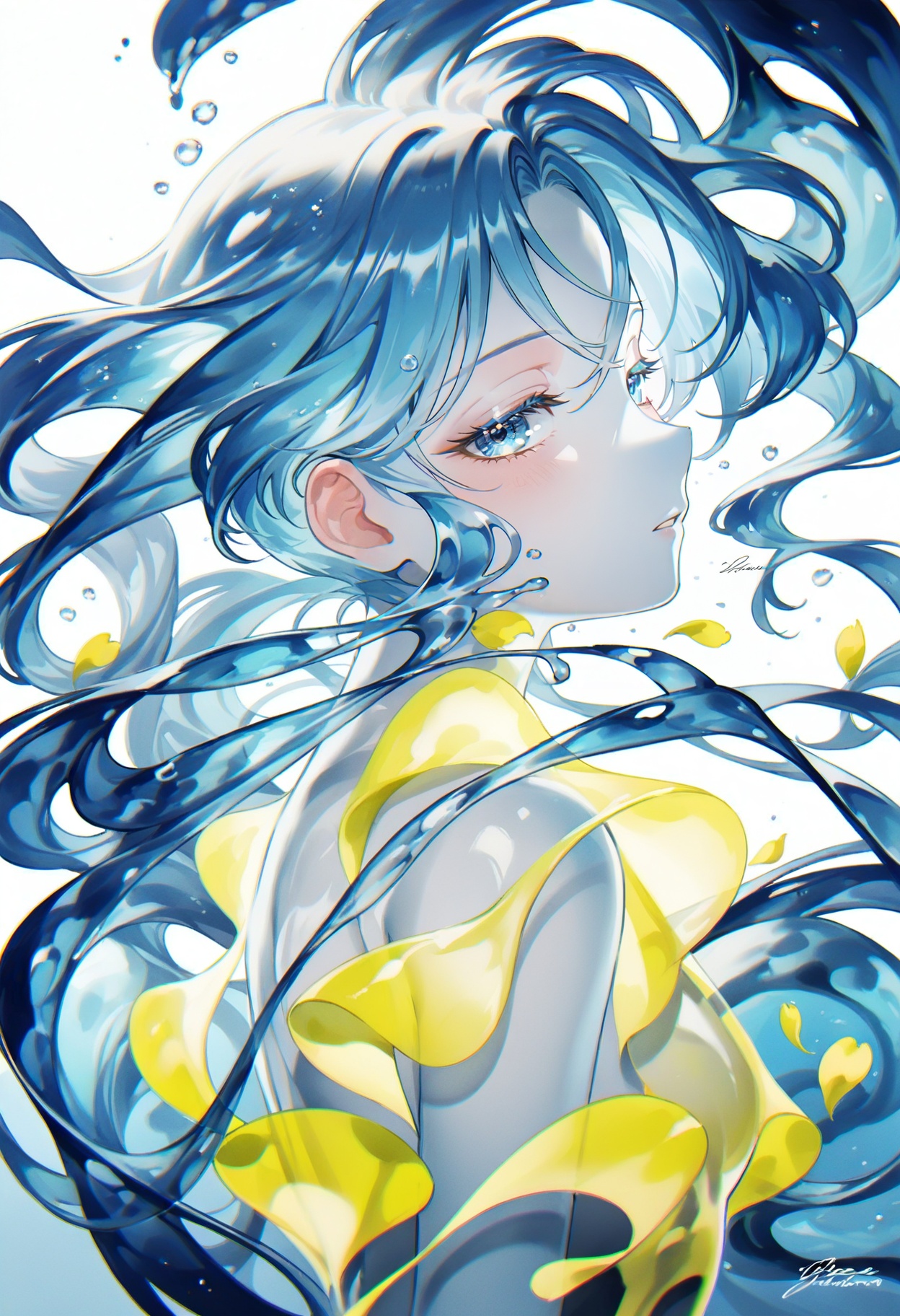 1girl,  watercolor style, on Tensor.Art