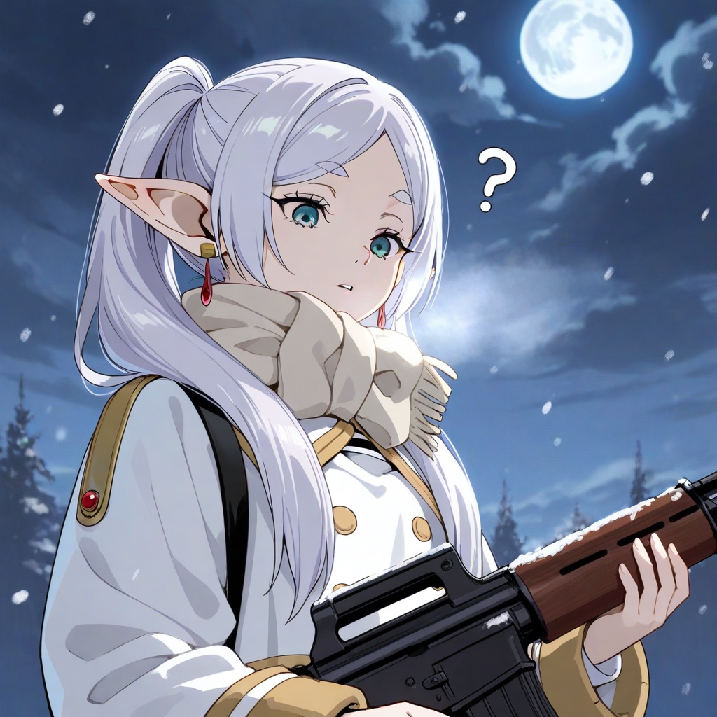 1girl,  frieren,  snowing on Tensor.Art