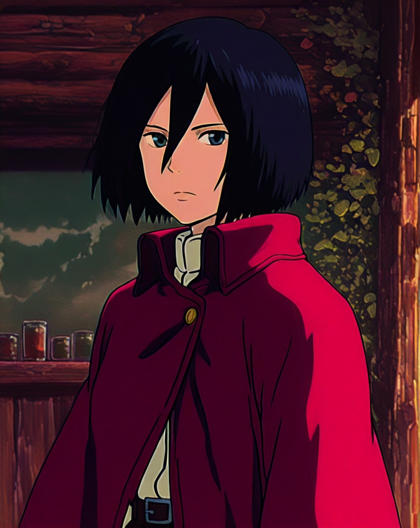Mikasa,  black hair,  short hair on Tensor.Art