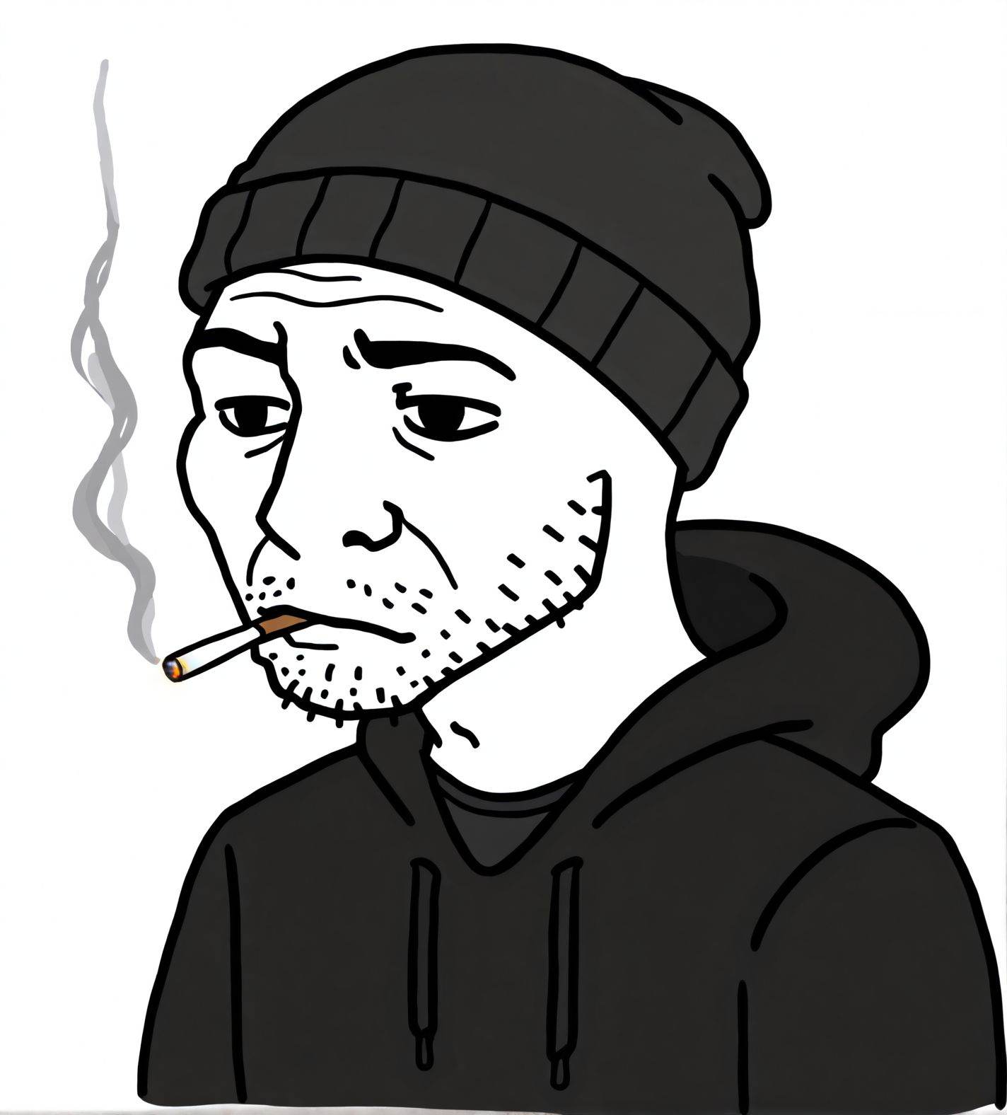 toon \(style\),  2d,  Wojak style on Tensor.Art