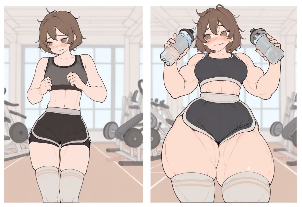before/after,  modelk,  1girl on Tensor.Art