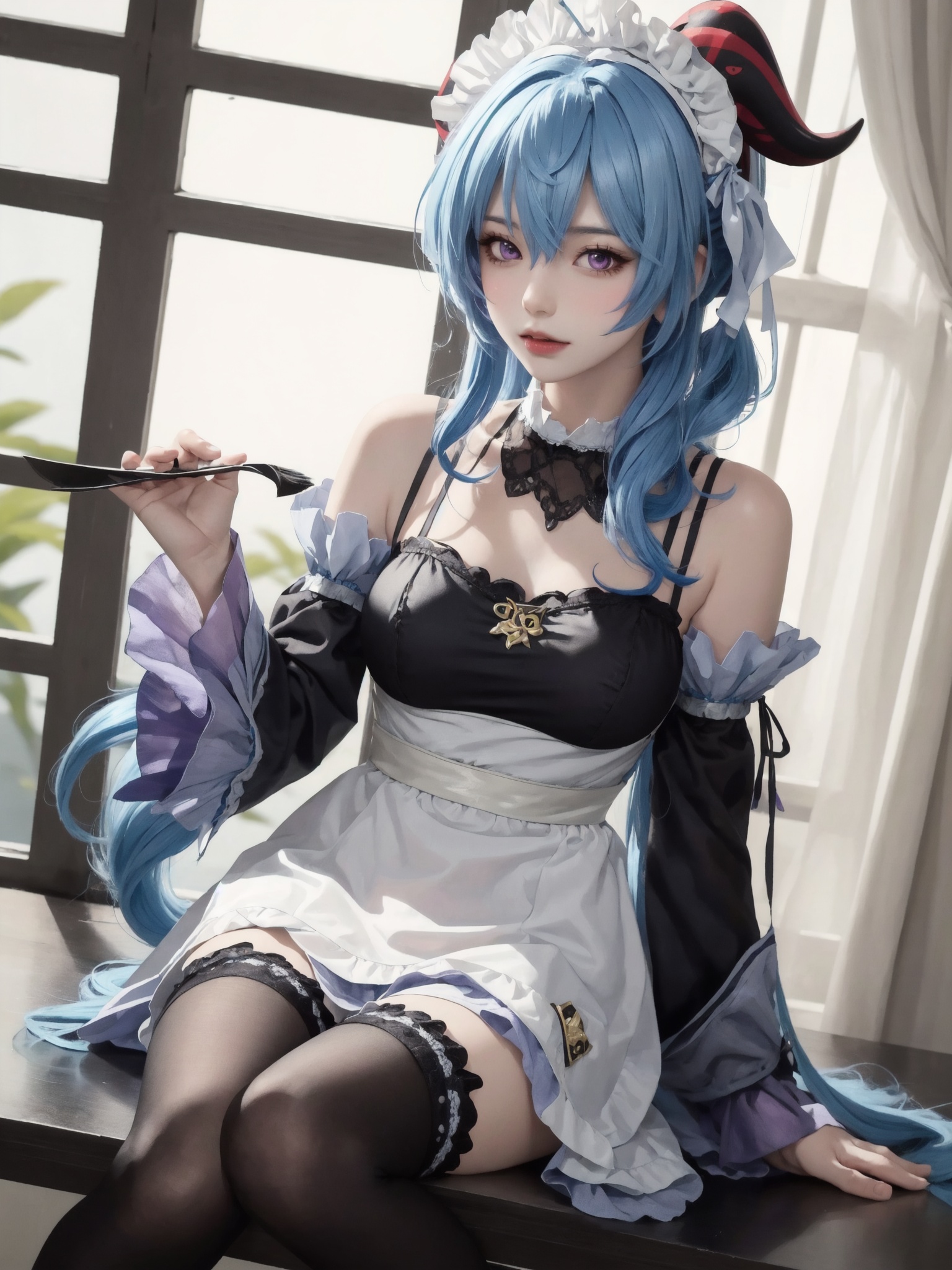 Masterpiece,  best quality,  Ganyu_maid on Tensor.Art