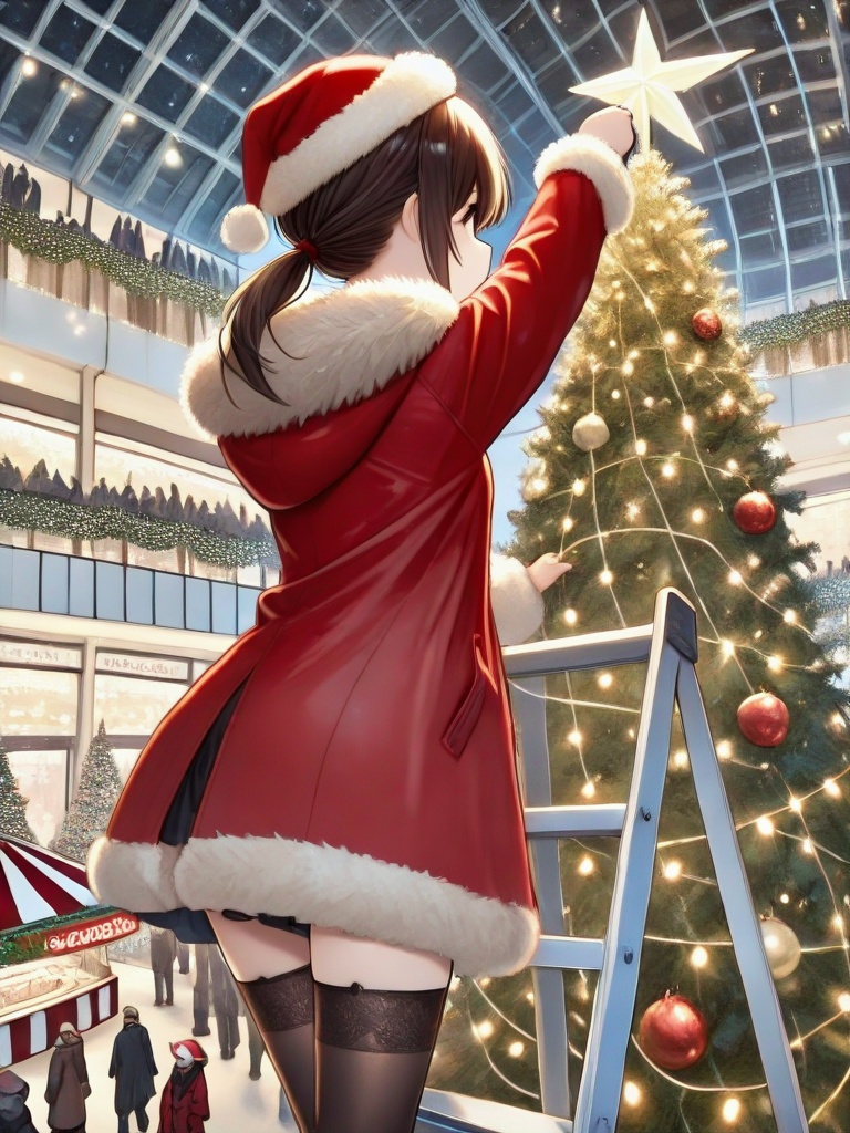 masterpiece,  best quality,  christmas tree with festive lights on Tensor.Art