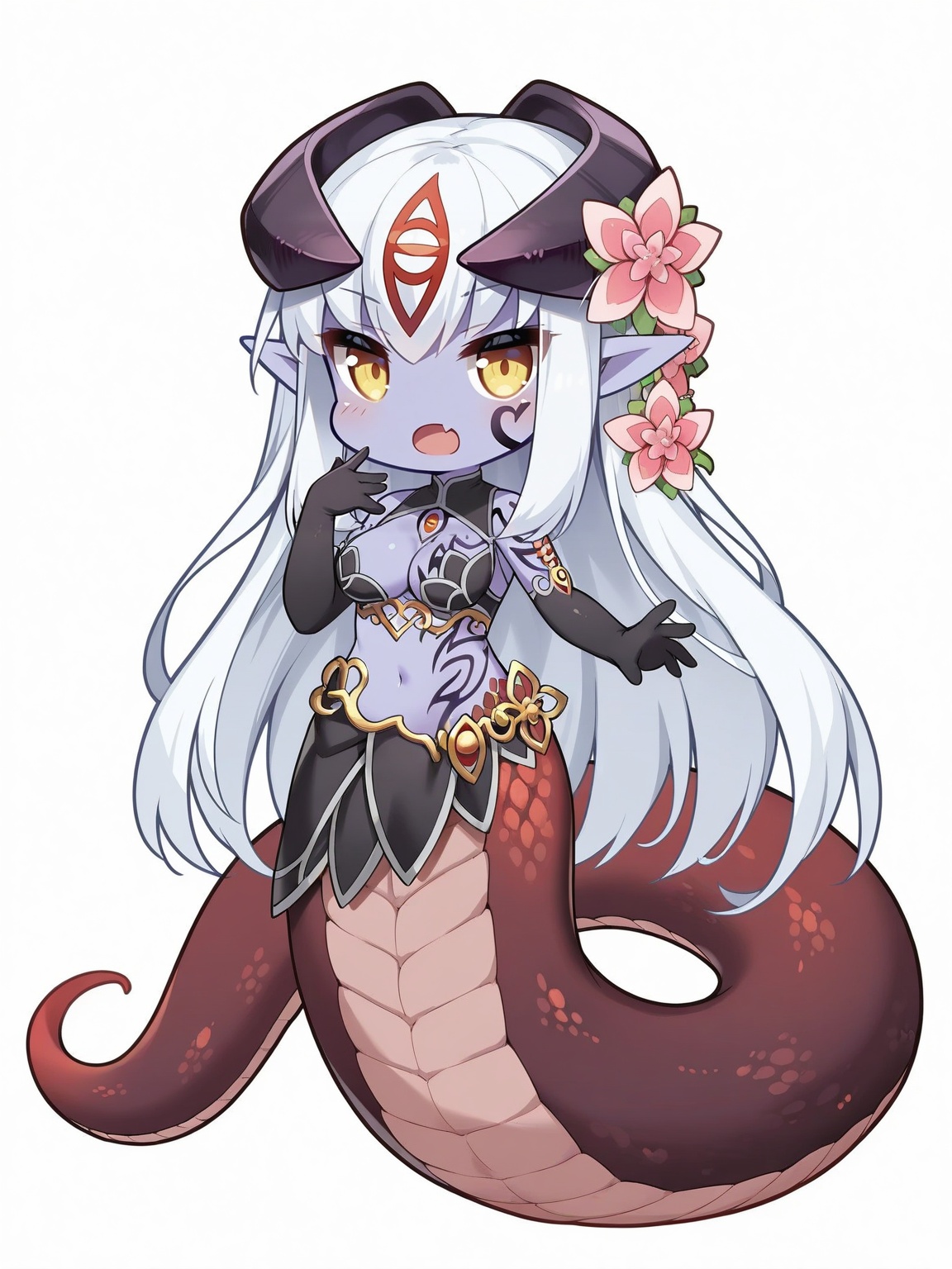 monster girl,  solo,  full body on Tensor.Art