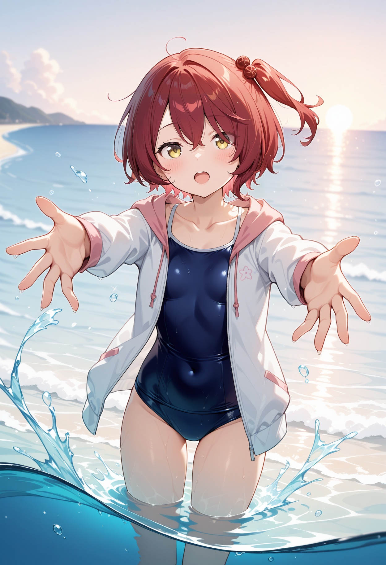 aakomari,  short hair,  red hair on Tensor.Art