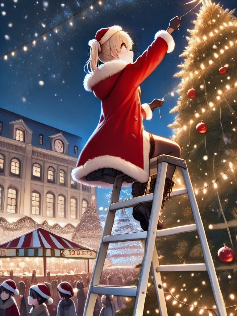 masterpiece,  best quality,  christmas tree with festive lights on Tensor.Art