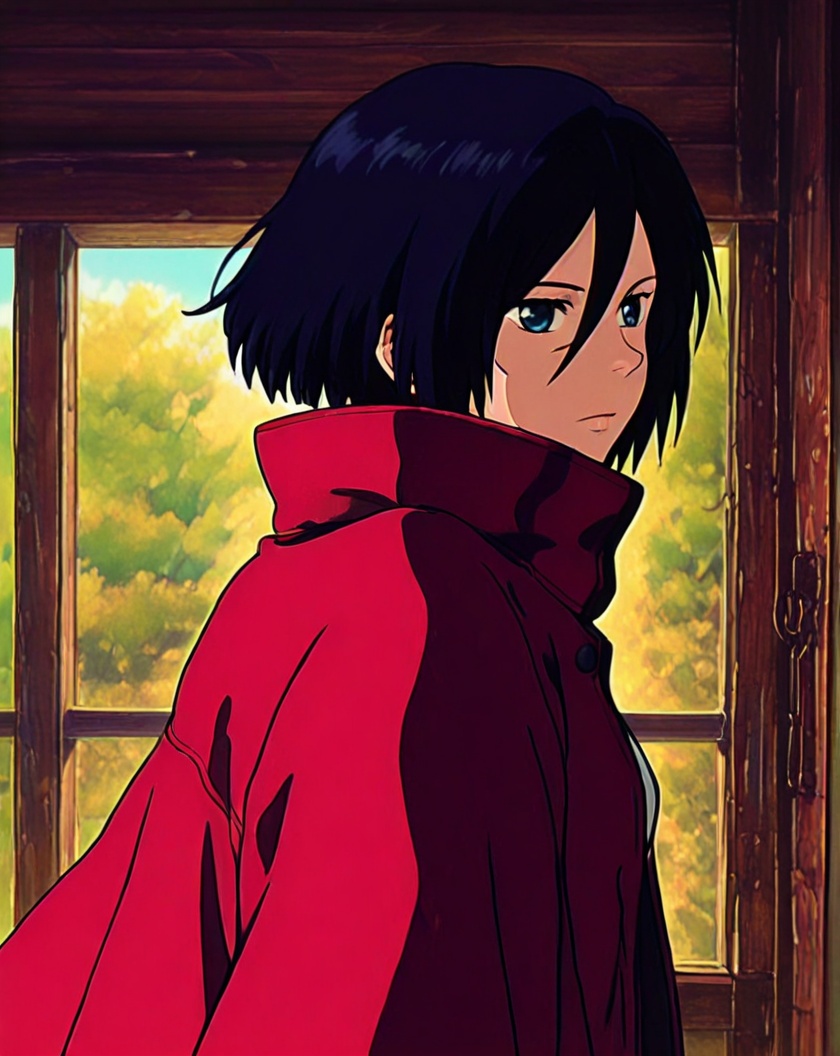 Mikasa,  black hair,  short hair on Tensor.Art